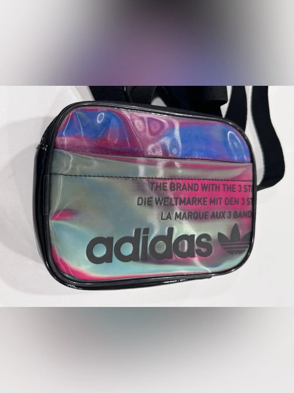 Adidas Originals Iridescent Holographic Festival Crossbody Bag NWOT